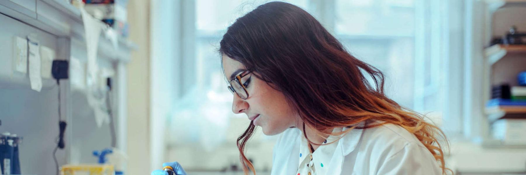 A young scientist in a laboratory setting