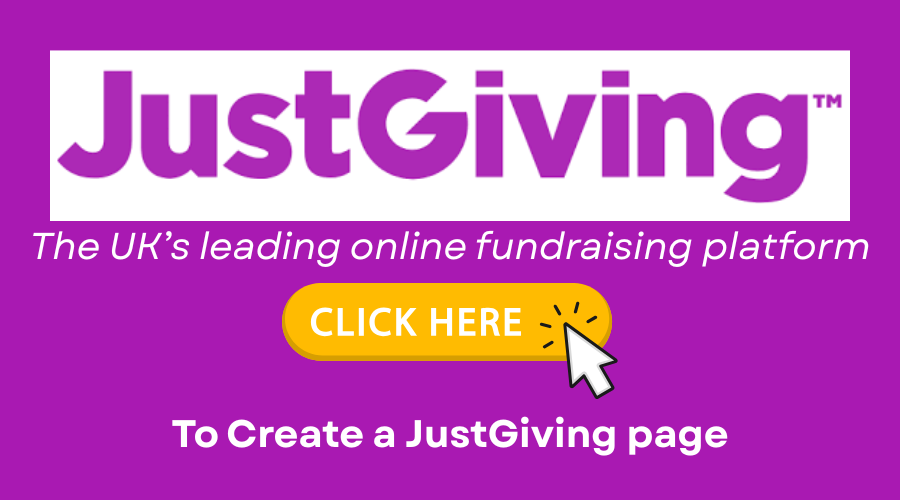 JustGiving logo with URL to the Euan MacDonald Centre JustGiving page